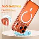 Bonoma for iPhone 17 Pro Case, Crystal Clear Back, Magnetic Support for MagSafe Shockproof Case, High-Duty Protection for Phone Cover -Cystal
