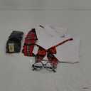 Japanese Tartan Pleated School Uniform Cosplay Costumes with Socks Eyeglass Frame Set, XXL