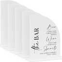 5 Pack White Half Arch Acrylic Sign with Stand | 8x10 Inch Half Arch Acrylic Blank Sign and Base, DIY Wedding Table Numbers, Wedding Signage, Events& Parties
