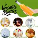 WUWEOT 21 Pcs 15 oz Plastic Wine Bottles with Caps, Empty Long Neck Coquito Bottle, Leakproof Clear Liquor Drinks Container with Screw on Lids for DIY Drinks Craft Decoration