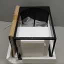 VINLUZ Large Outdoor Indoor Pendant Light 4-Light, Classic Black Finish Metal Chandelier Outside Hanging Fixture Ceiling Mount with Clear Glass Shade for Front Porch Entrance Foyer