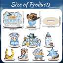 Cowboy Baby Shower Decorations, 9PCS Wooden Western Themed Table Centerpieces Party Decorations, A Little Cowboy Is On The Way Baby Shower Decor Supplies