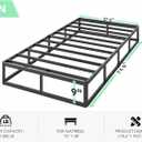 QEROMY 9 Inch High Profile Box Spring, Sturdy Metal Frame Mattress Foundation, Easy Assembly, Quiet & Noise-Free, Twin Size