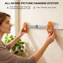 All-in-One Picture Hanging System, Level It Horizontally, Precisely Select The Nail Positions for The Picture Frame. Easily Install Picture Frames By Yourself.No Need for Cumbersome Extra Tools.