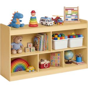 SONGMICS Kids' Toy Storage Shelf, Montessori Shelf with 5 compartments, 11.8 x 44.2 x 25.6 inches
