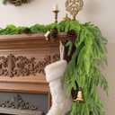 6FT Artificial Norfolk Pine Garland, Realistic Real Touch Christmas Garland, Faux Fake Greenery Garlands for Table, Mantle, Window, Stairs, Fireplace, Outdoor Indoor Christmas Decorations(1Pcs)