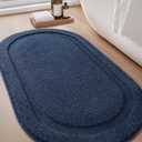 Color&Geometry Blue Bathroom Rugs, Non Slip, Absorbent, Soft, Washable, Thick Bath Mat, 24"x43" Small Bath Rug Bath Mats for Bathroom Floor, Shower, Sink, Vanity