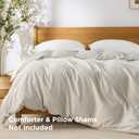 Bedsure Duvet Cover King Size - Only Includes 1 Duvet Cover (104"x90"), Hotel Luxury Soft Double Brushed All Season Bedding for Kids & Adults, Zipper Closure, Linen (No Comforter, No Pillow Shams)