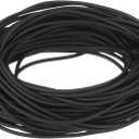 uxcell Silicone Foam Seal Strip, 1.5mm(0.06") Dia 8.5 Meters(27.89 Ft) Long Sponge Rubber Weather Seal Strip Round Rubber Cord Solid for DIY Warehouse, Pads, Foam Tubing, Crafts - Black