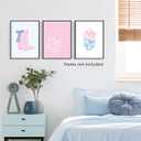LQOZTBX 3 piece Coastal Cowgirl Wall Art Pink and Blue Cowboy Boots Canvas Posters How Lucky Are We Print Aesthetic Preppy Wall Decor Coquette Pictures for Girls Bedroom Dorm Unframed, 16x24-Posters