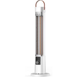 Outdoor Heater for Patio, 1500W Infrared Electric Heaters Indoor w/Remote, 60 Oscillation, 9H Timer, 9 Heat Level, Tip-Over/Overheating Protection, Safety Lock, for Garage, Porch, Gazebo,White (White Black-13)