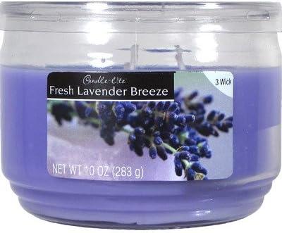 Fortune Products Candle-Lite Fresh Lavender Breeze Jar Candle [Set of 4]