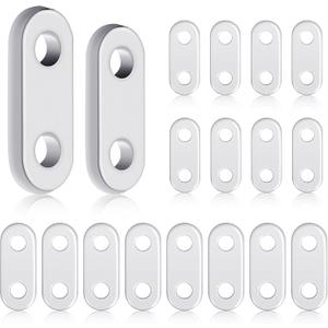 16 Pieces Curtain Weights Drapery Iron Weights White Heavy Curtain Pendant Iron Weights for Curtain Home Bedroom Window Curtains Tablecloth Flags (2 Sizes, 15 g and 20 g)