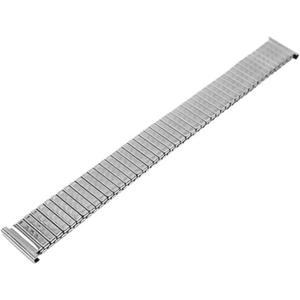 Stainless Steel Elastic Watch Band Retractable Metal Watch Strap Suitable for Men Women (12mm, Silver)