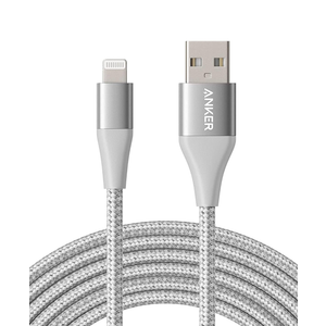 Anker Powerline+ II, USB A to Lightning Cable,MFi Certified for Flawless Compatibility with iPhone 11 Series SE/Xs/XR, and More(10FT,Silver)