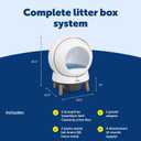 PetSafe ScoopFree SmartSpin Self-Cleaning Litter Box - Automatic Waste Collection - Odor Control - App Controlled - Complete Litter Box Kit -  White, SmartSpin Litter Box Bundle