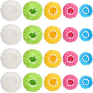 90Pcs Reusable Elastic Food Bowl Storage Covers, Sublaga Bowl Covers, Variety of 5 Translucent Stretchable Sizes and Colorful Dish Plate Covers, Alternative to foil, Plastic Wrap, BPA Free