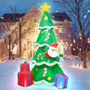 VENLOIS 8FT Christmas Inflatables Tree and Santa Decoration Blow up with LED Light Indoor Outdoor Yard Graden Party Holiday Lawn Decor