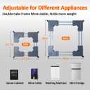Adjustable Mini Fridge Stand With 4 Dual-Locking Wheels,8 stainless steel tubes Washing Machine Base 17.7"- 26.6", Appliance Mover Load Capacity 440 lbs for Refrigerator, Washer, Dryer, Furniture