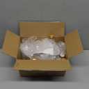 32 Pack Fillable Christmas Balls, Christmas Tree Hanging Ornaments Clear Plastic Water Bottle Bulbs Pendant Ball with Plaid Ribbon and Stickers for Xmas Home Party Decor (Round)