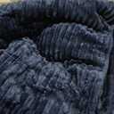 BEDELITE Fleece Throw Blanket for Couch - 300GSM Soft & Warm Fluffy Navy Blanket, Decorative and Giftable Striped Blankets for Women, Men, 50"x60"