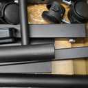 Small Standing Desk with Wheels, Mobile Stand Up Desk, Portable Standing Table on Wheels for Walking Pad, Rolling Computer Desk Adjustable Height, Tall Table (Brown)