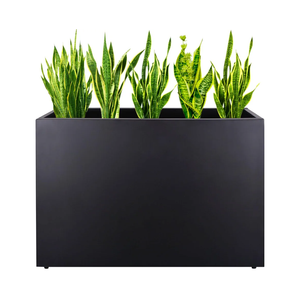 Metal Rectangular Planter Box, Galvanized Steel Tall Planters for Outdoor Plants, 35.5"x 10"x 28" White Outdoor Planters for Porch/Patio/Garden