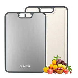 Titanium Double Sided Cutting Board for Kitchen, Cutting Board Double Sided Food Grade, Pure Titanium/PP, Easy to Clean Large Size 16”×11”
