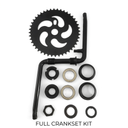 Black 165mm One-Piece Crank 44T Sprocket and Upgrade New 2Cup Wide Pedal Crank Kit, for 2- Stroke Motor,Gas Motorized Bicycle 48cc/66cc/80cc