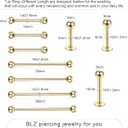 Xpircn Piercing Kits Stainless Steel 20G 18G 16G 14G 12G Lip Nose Tongue Tragus Cartilage Daith Eyebrow Belly Button Rings Clear Retainer Piercing Jewelry