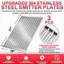 463257520 17 inch Emitter Plates for Charbroil Tru-Infrared 4-Burner G533-2200-W1 463276016 463242716 466242715 466242815 463242715 463255020 466242716 Commercial Series Grill Infrared Emitter Grates