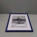 Egofine 12x16 Picture Frame Made of Solid Wood, Display Covered by Plexiglass, Display Pictures 9x12/11x14 with Mat or 12x16 Without Mat for Wall Mounting, Navy Blue