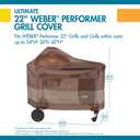 DUCKCOVERS Ultimate Waterproof BBQ Grill Cover for Weber Performer, 54 Inch, Grill Cover, Grill Cover for Outdoor Grill, BBQ Cover