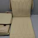 2 Pack Leather Front Car Seat Covers, Universal Sideless Car Seat Protectors with Storage Pocket and Seat Belt Pads, Waterproof Automotive Seat Cover for Cars Trucks SUV(Yellow Beige)