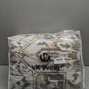 VK VK·LIVING Machine Washable Rug 8'x10' Vintage Design Washable Area Rugs with Non Slip Bottom for Living Room Bedroom Traditional Woven Carpet Stain Resistant Home Decor Office Boho Rug,Cyan&White