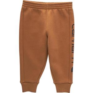 Carhartt Kid's CK8427 Fleece Logo Sweatpant - Boys, Brown (2T)
