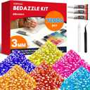 72000Pcs 48 Colors Resin Jelly Rhinestones for Bedazzling Kit, 2 Pack + 3 Pcs Glue