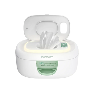 Baby Wipe Warmer, Innovative Spring Design, Large Capacity Wipes Dispenser, Fast and Even Heating, 4 Modes of Temperature Heating Control, Diaper Wipe Warmer with Night Light