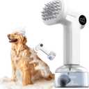 Electric Dog Shampoo Dispenser with Shampoo Brush, Shampoo Foamer for Dogs Bathing, Massaging and Grooming, Two Foaming Modes, Rechargeable Dog Foam Sprayer for Short and Long Haired Pet
