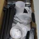 ZMISHIBO 2 Pack 17.9 Inch Socket Fan Light with Remote, Dimmable 3 Colors 6 Speed 1100 Lumens Light Bulb Fan Screw in Ceiling with Lights, Light Socket Ceiling Fan for Bedroom -Black