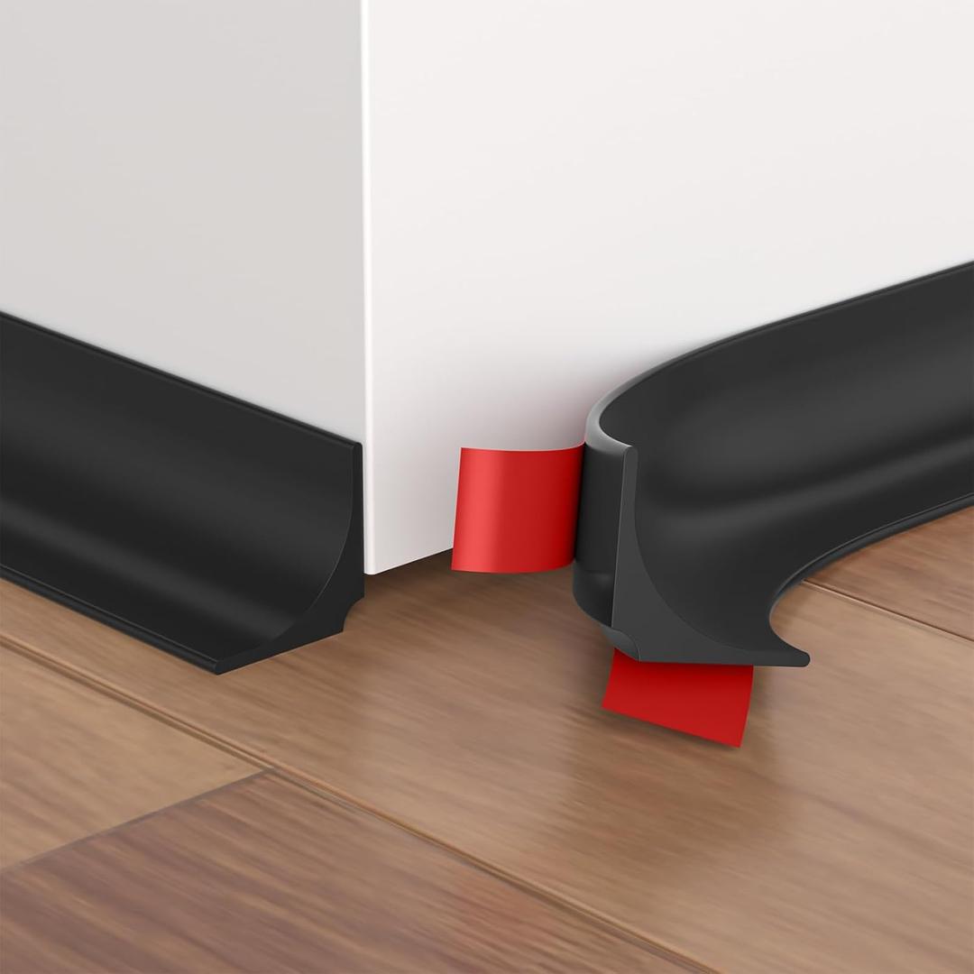 Flexible Quarter Round Molding Bendable Moulding Trim,Peel and Stick Corner Trim for Floor,Tub,Cabinet,Flexible Shoe Molding Around Curved Stairs,Columns and Wall - 0.6inch(W) x 10Feet(L) Black