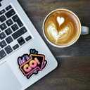 2 x Motivational Neon Sticker 8 Pcs (Large Size) Vinyl Stickers Laptop Waterproof Decal for Car Bumper Water Bottle Notebook Luggage Window Birthday Decorations - Size 4 Inches