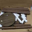 Generic Wooden Coat Rack Freestanding with 3 Shelves and 9 Hooks, Sturdy and Easy Assembly Coat Tree Stand for Entryway, Hallway, Bedroom, Coats, Bags, Hats, Walnut