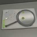 Lighted Makeup Mirror, 3000 mAh Rechargeable Double Sided Magnifying Vanity Mirror with 3 Colors, 1x/10x, 360 Rotation , Brightness Adjustable Magnification Cosmetic Light up Mirror, Women Gift (Chrome)