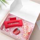 HAIMEIKANG 3 PCs Fruit Hair Claw Clips for Women - Non Slip Strong Hold Cute Non-slip Stylish Accessories for Thick Thin Hair (Strawberry Hair Clips)