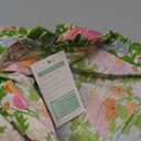 Summer Floral Midi Dress for Women Spring Puff Short Sleeve Button Down Flowy Boho Dresses (Large, Green)