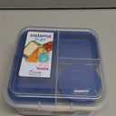 Sistema To Go Collection Bento Box Cube Plastic Lunch and Food Storage Container, 5.3 Cup, Multi-Compartment, Color Varies, BPA Free (42 oz./1.25L)