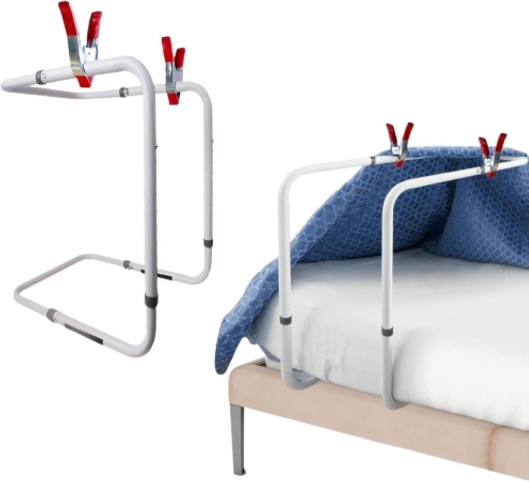 JJ CARE Blanket Lifter with Clamps, Steel and Aluminum Blanket Lifter for Feet Support, Adjustable from 20 to 28, Blanket Bars for Neuropathy, Foot Cramping, Surgery Recovery, and Arthritis (1 Count (Pack of 1))
