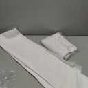 2 Packs Rectangle Tablecloth, 60 x 126 inch White Polyester Tablecloth for 8 Ft Rectangle Tables Fabric Table Cloth Stain and Wrinkle Resistant Washable Table Cover for Dining Table,Birthday,Party