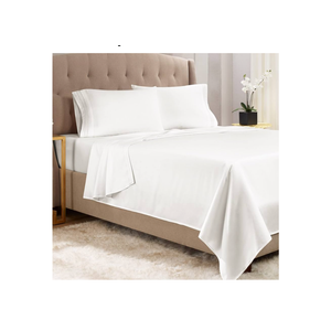 Empyrean Queen Sheets - 4 PC Super Soft Bed Sheets Queen Size - Double Brushed Microfiber Queen Size Sheets - Hotel Luxury White Queen Bed Sheets Set, with 4 Corner Elastic Straps